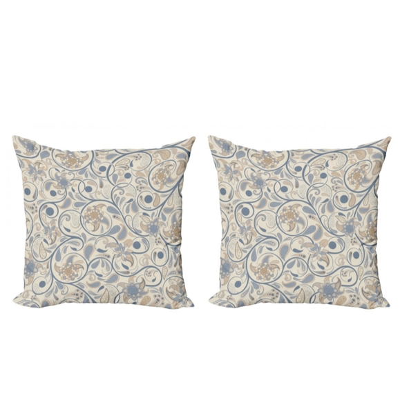 💙 Pillow Slip Covers Floral 18x18 Set of 2 NEW - Picture 1 of 4